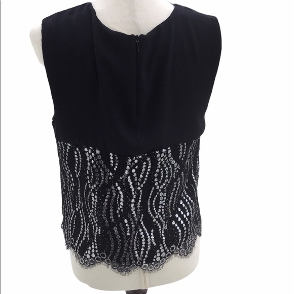 Sleeveless Double Layer Metallic Print Top - Picture 2 of 3